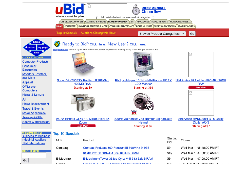 uBid.com in 2000